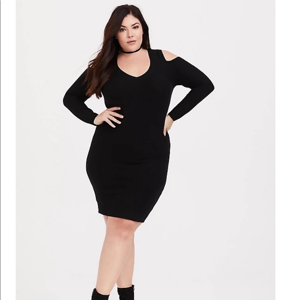 Torrid Cold Shoulder Sweater Dress - size 0
